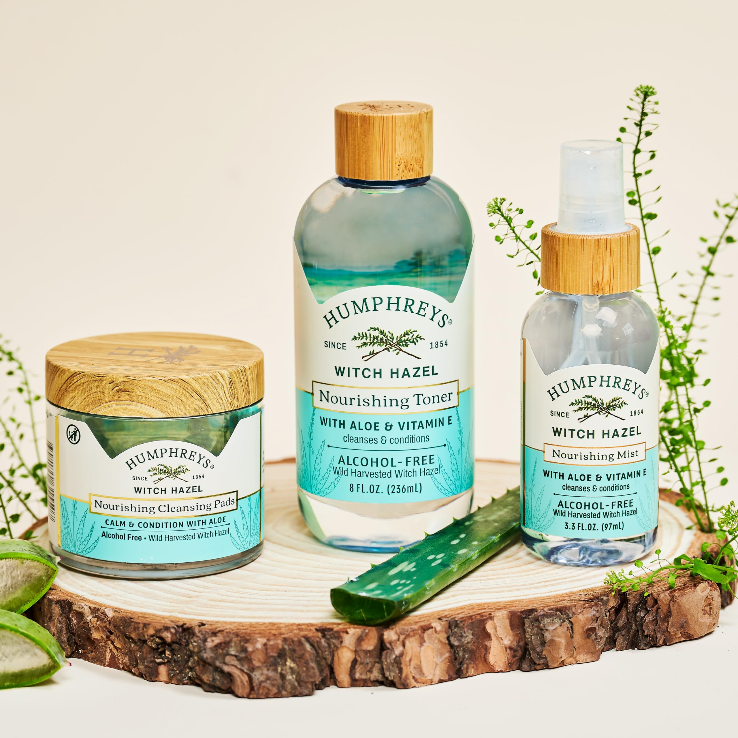 Humphreys producto libre de colorantes, sulfatos, gluten para piel sensible.