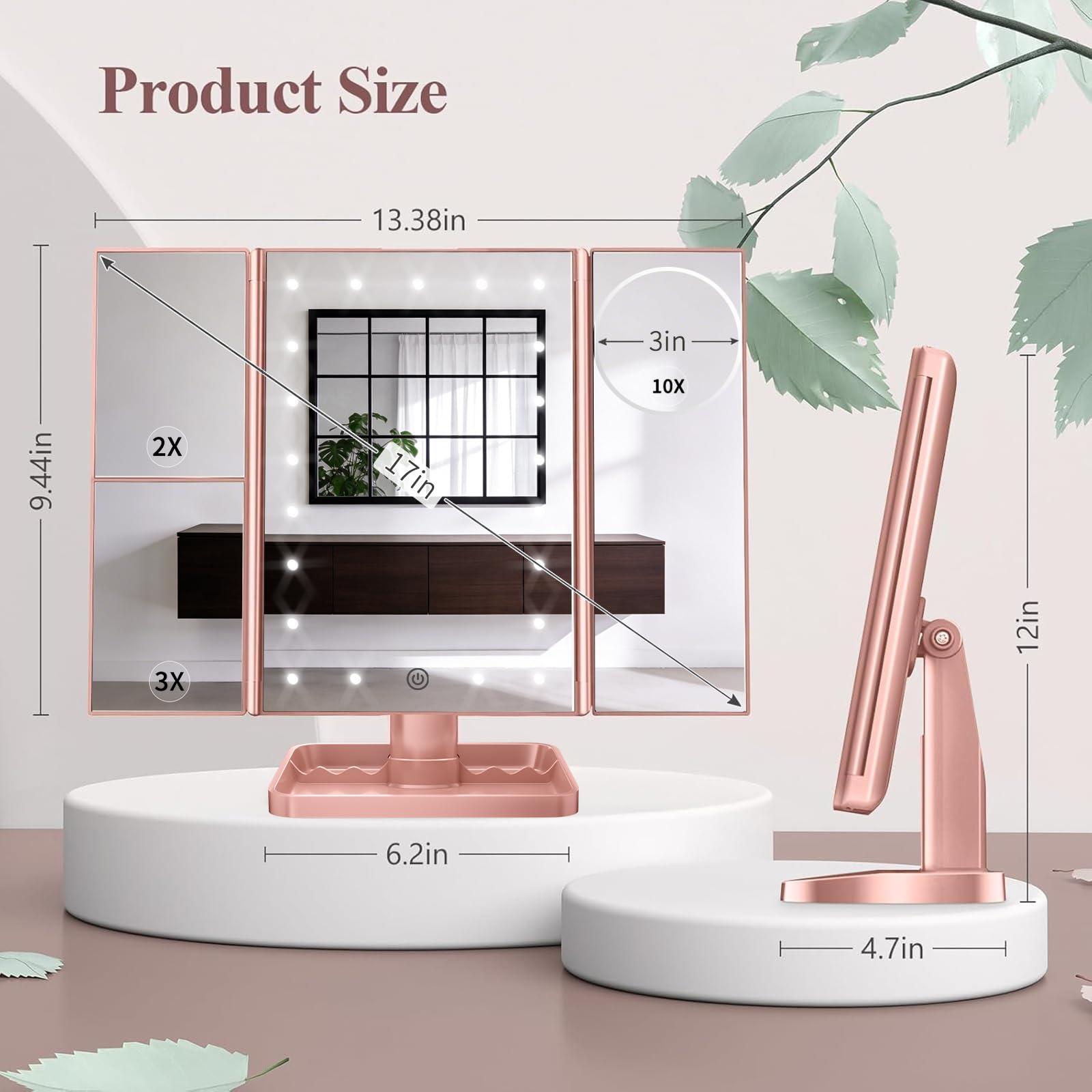 HUONUL makeup mirror makes a thoughtful gift for her on special occasions.