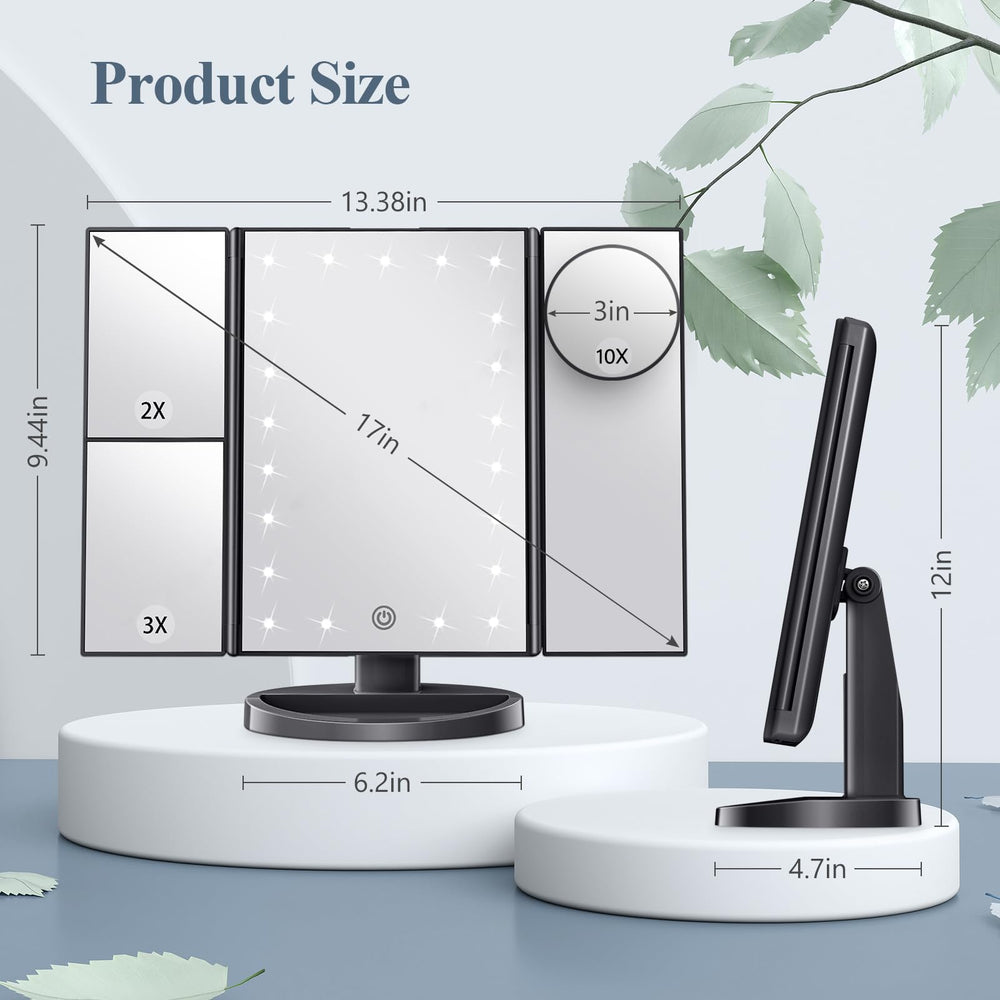 HUONUL mirror provides a sharp, clear reflection with even lighting