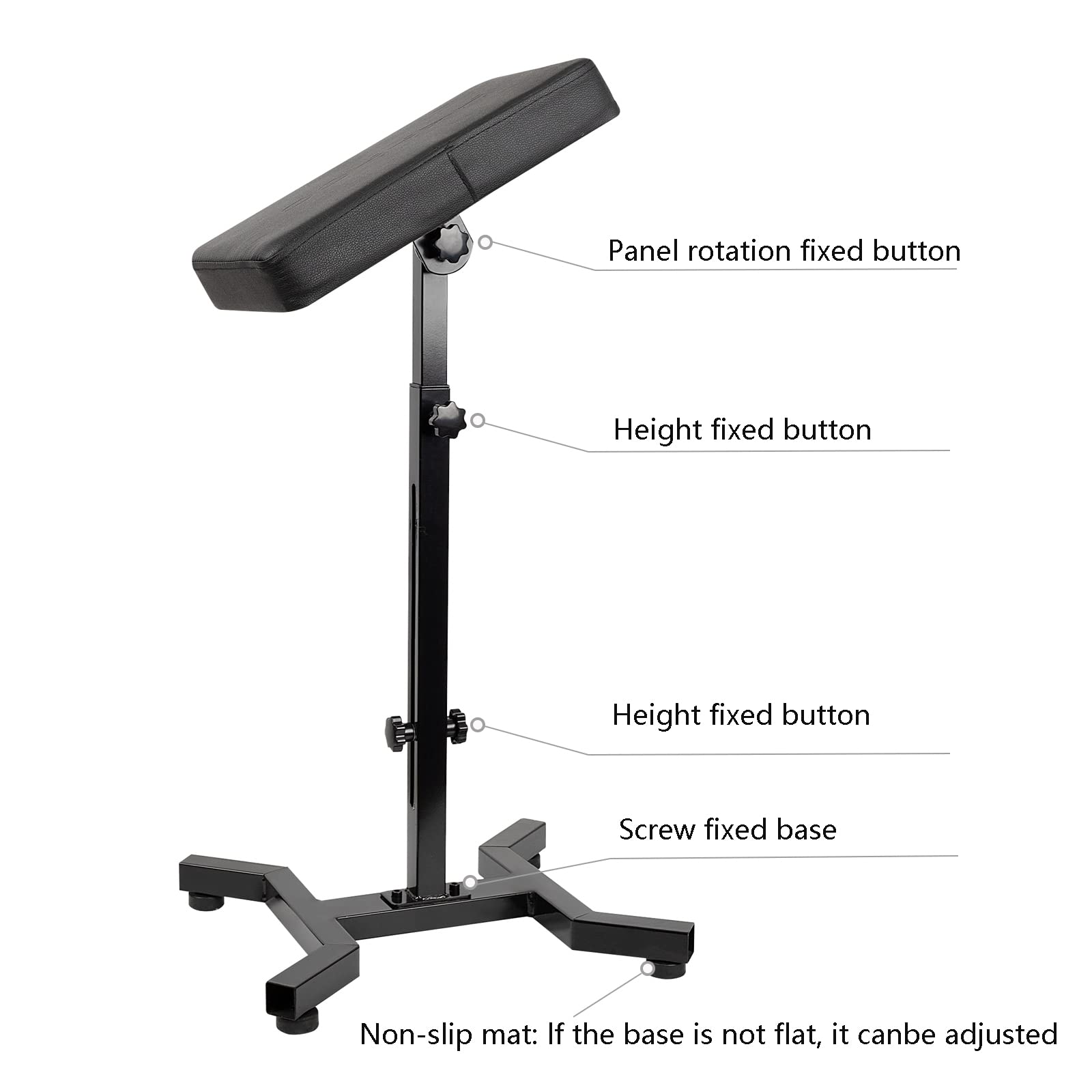 Huoxou arm rest folds for compact storage and travel.