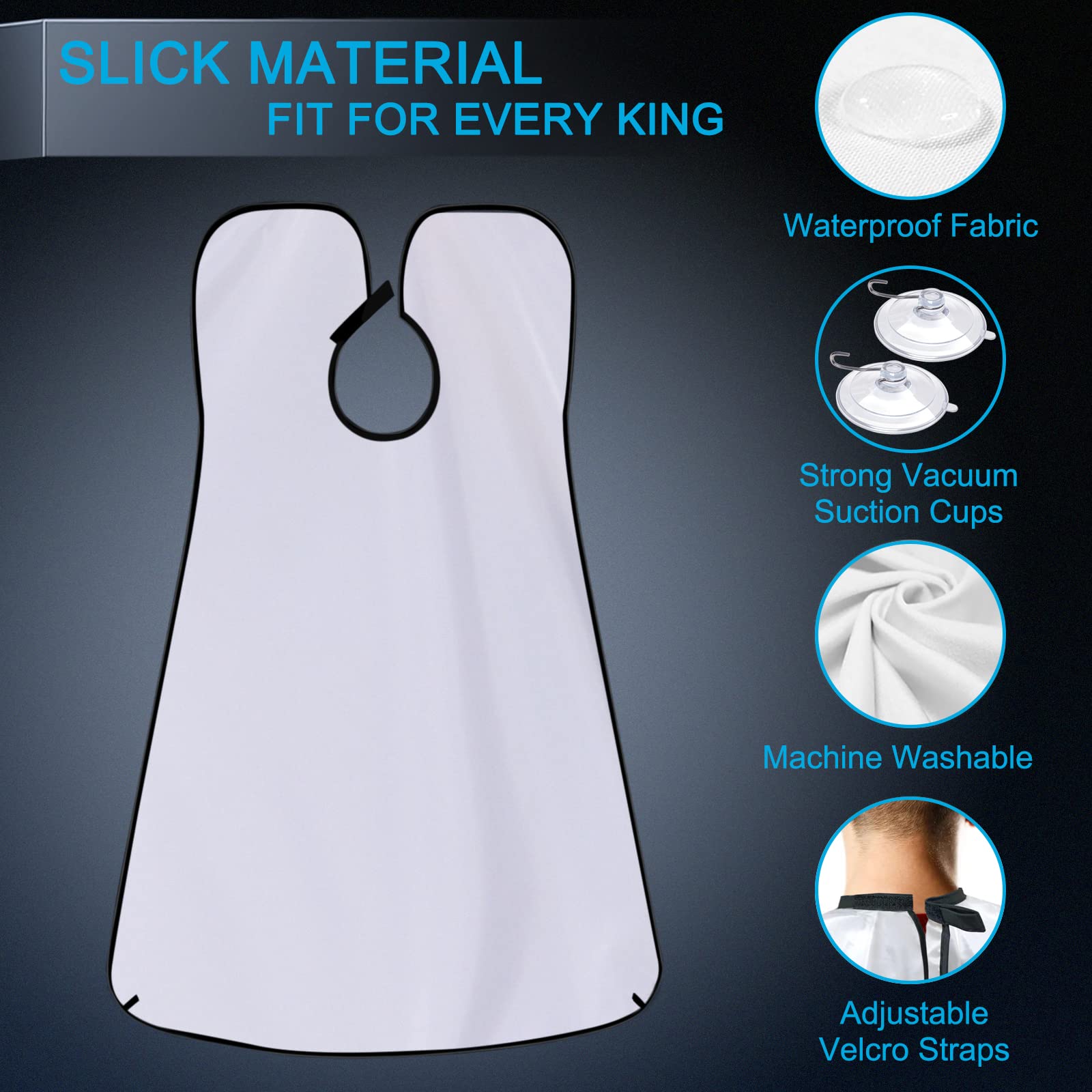 HUPBIPY beard bib apron hair-catcher catches hairs to keep sinks tidy