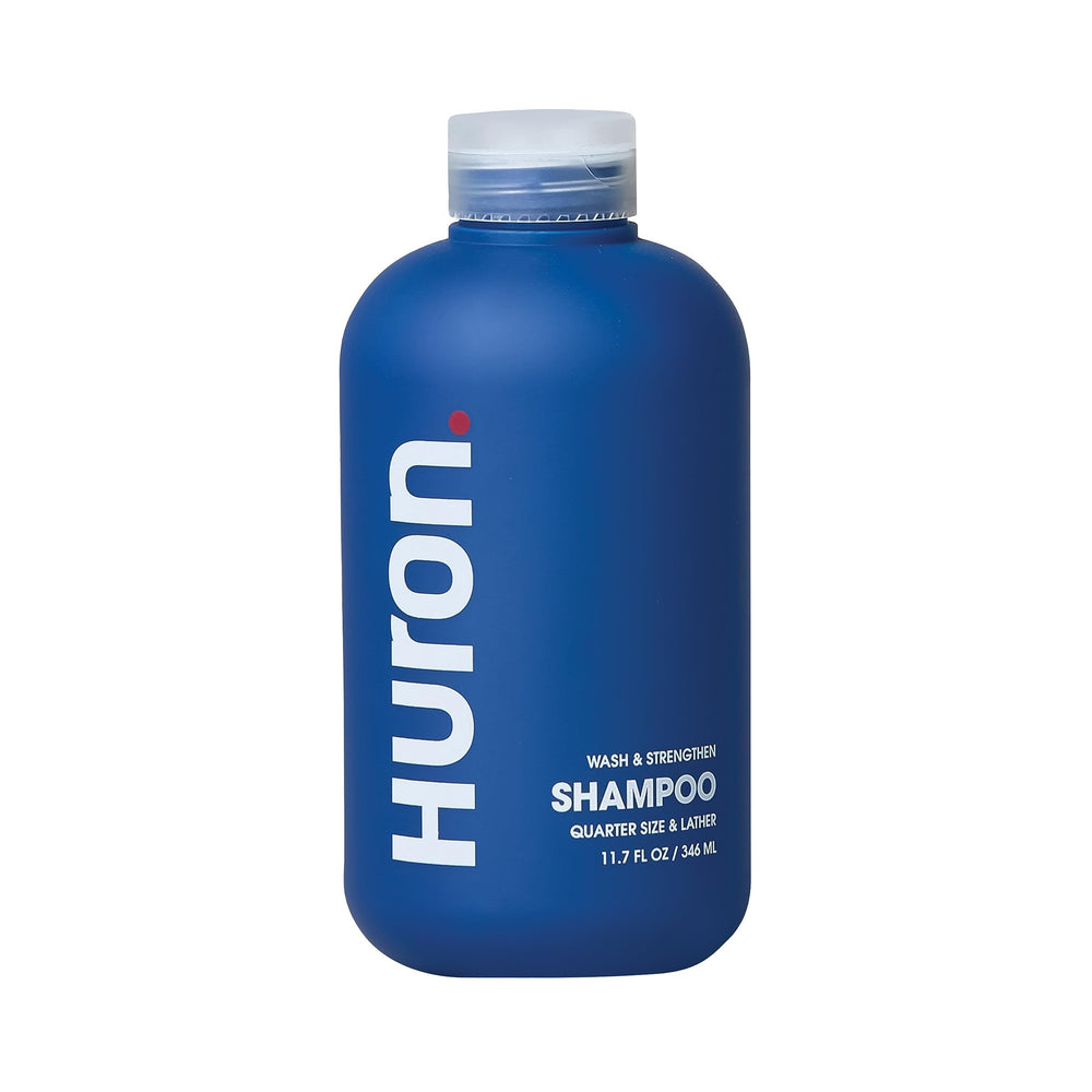Huron champú para hombres, botella vertida, facilita verter y aplicar sin salpicaduras.