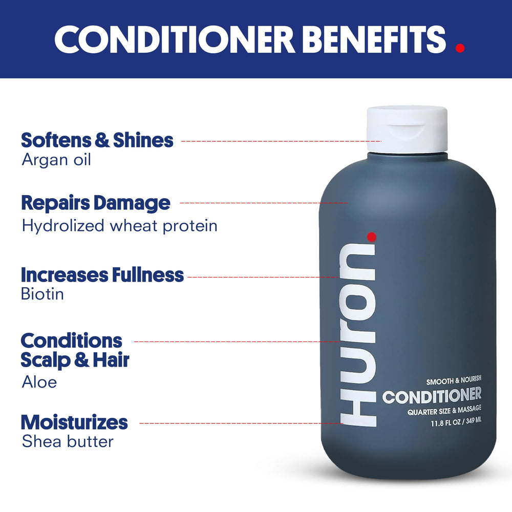 Huron acondicionador para hombres, textura cremosa, fácil de aplicar y hidratante