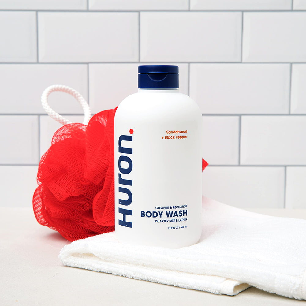 Huron gel de ducha para hombre, envase reciclable de 360 ml.
