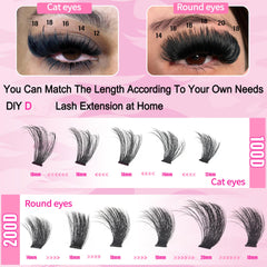 Hushlibaby Lash Clusters 6 lengths enable versatile eye shaping