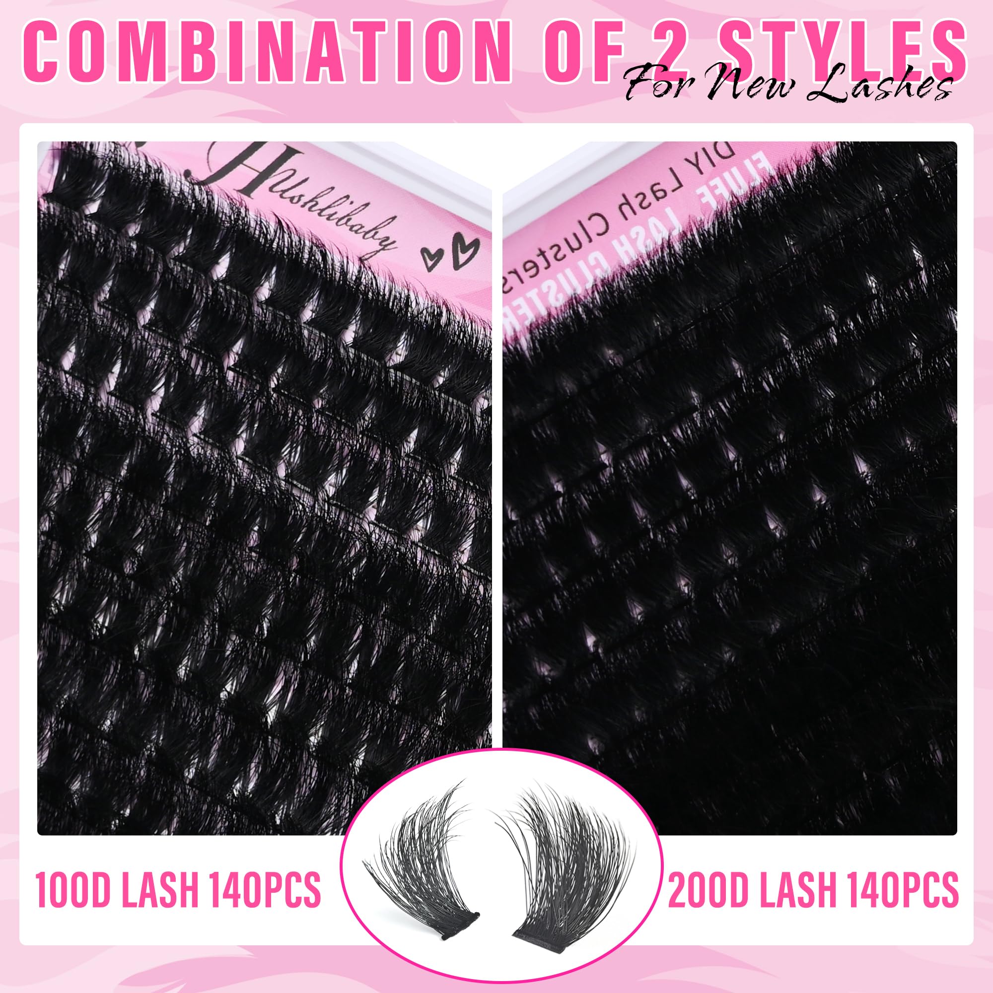 Hushlibaby Lash Clusters beginner-friendly DIY lash application kit