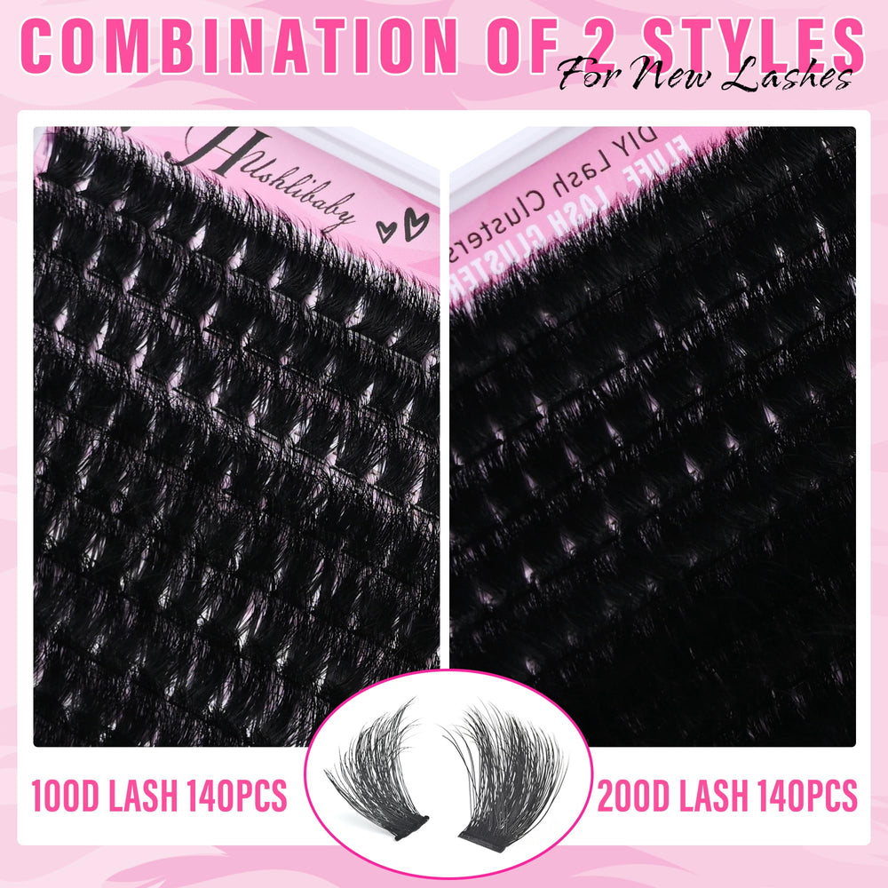 Hushlibaby Lash Clusters beginner-friendly DIY lash application kit
