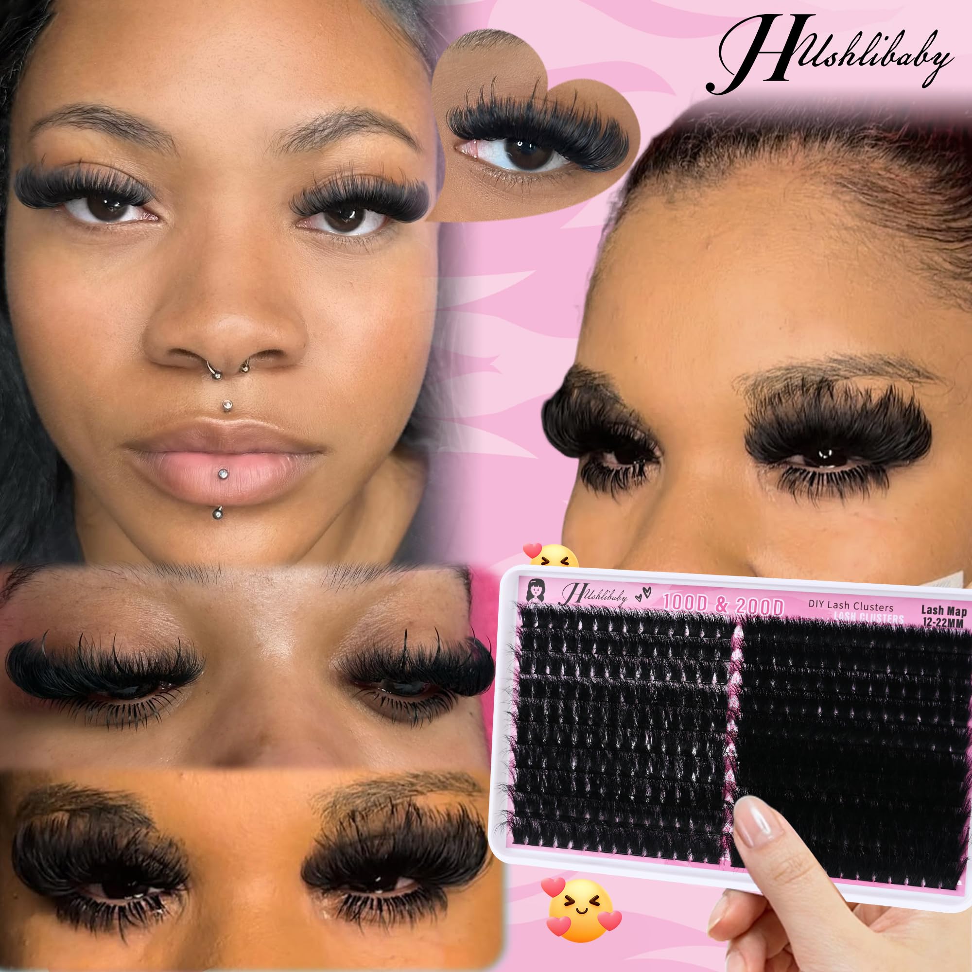 Hushlibaby Lash Clusters wispy cloud-like finish for natural drama