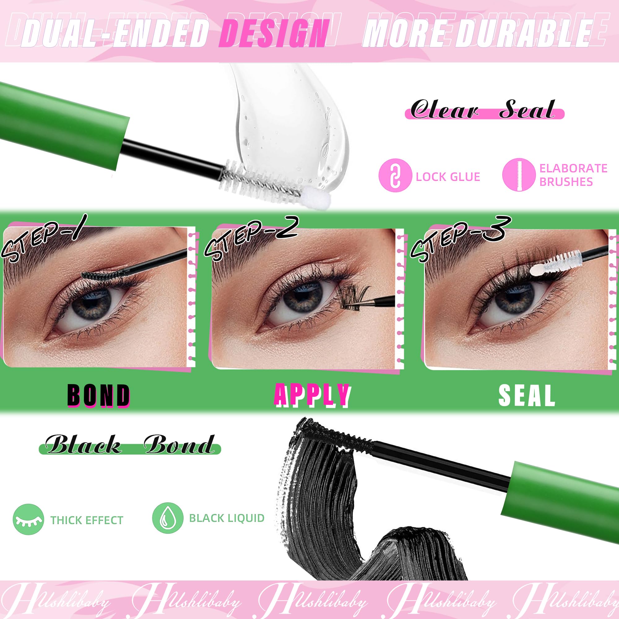 Hushlibaby waterproof formula keeps lashes intact during heat and sweat