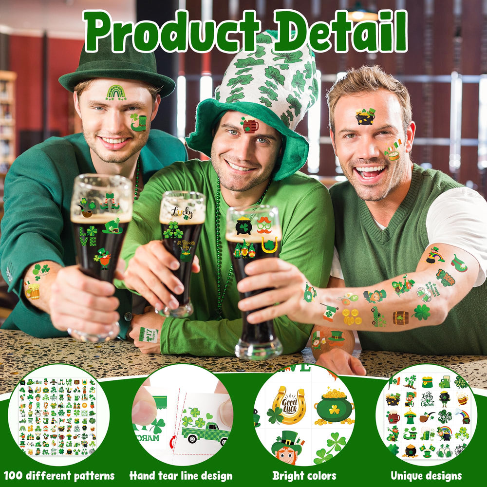 Huskein Irish charm green patterns add vibrant holiday flair.