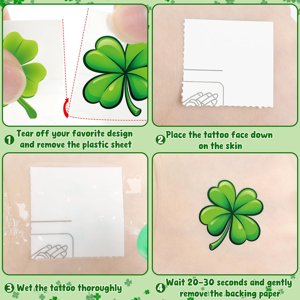 Perforated edges on Huskein tattoos for easy tearing and fast use.