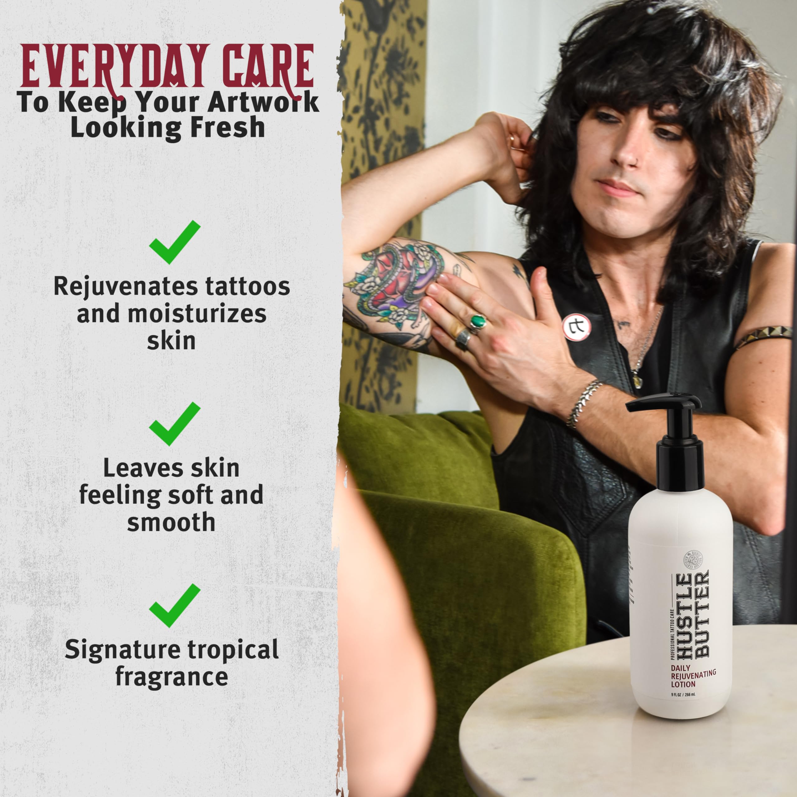 Hustle Butter Deluxe body moisturizer suitable for tattoos and skin