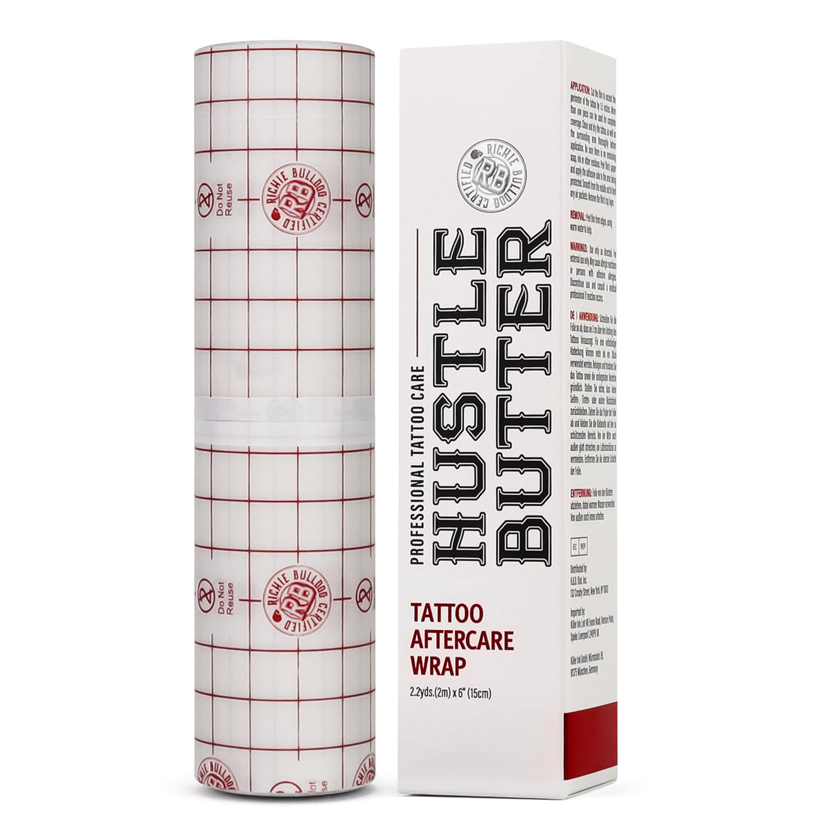 Envoltura Hustle Butter Deluxe para tatuaje, protege y facilita la curación.