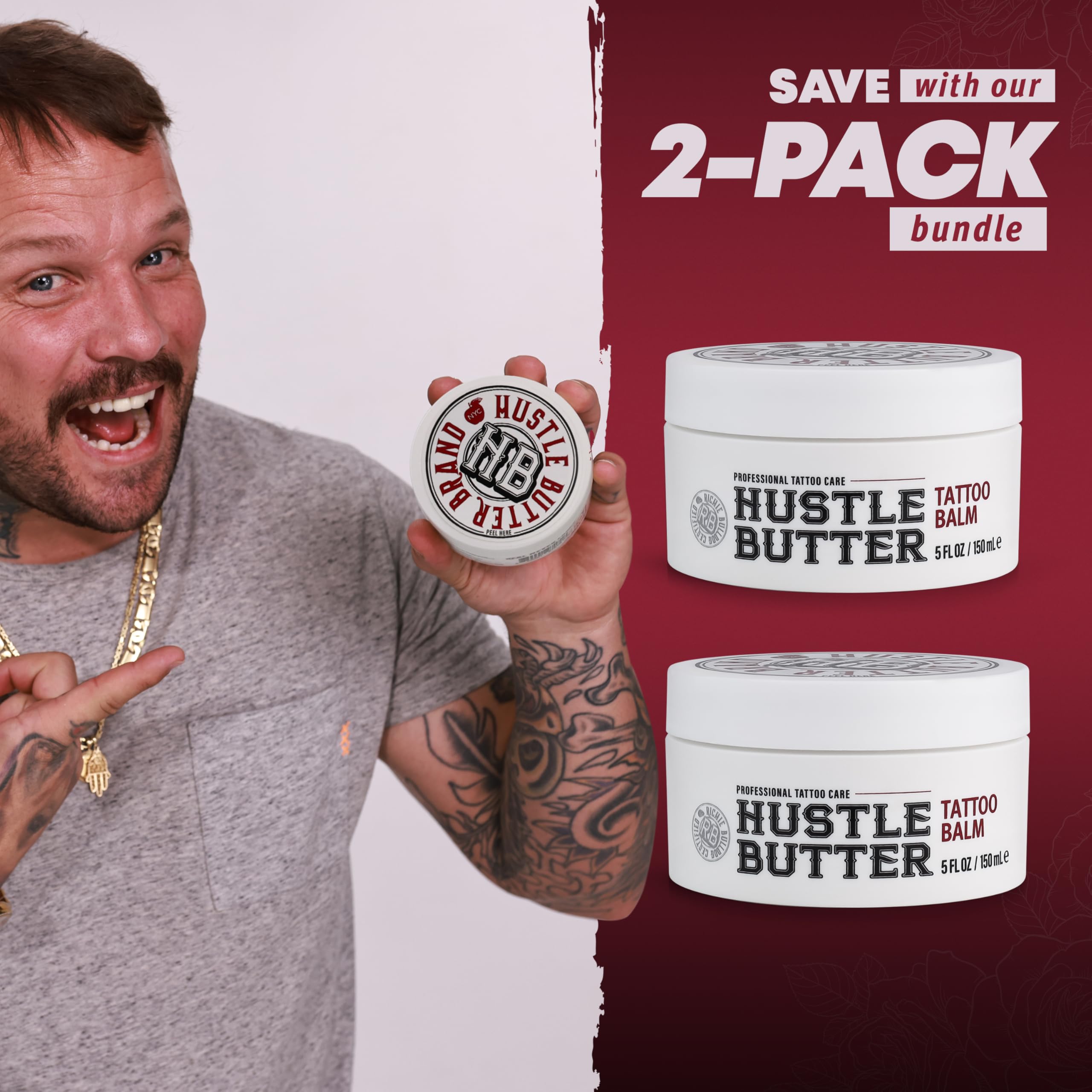 Hustle Butter Deluxe soft skin aftercare application visualization.