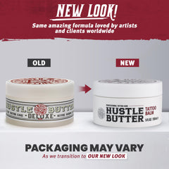 Hustle Butter Deluxe tattoo balm application glide, easy, smooth application for healing tattoos