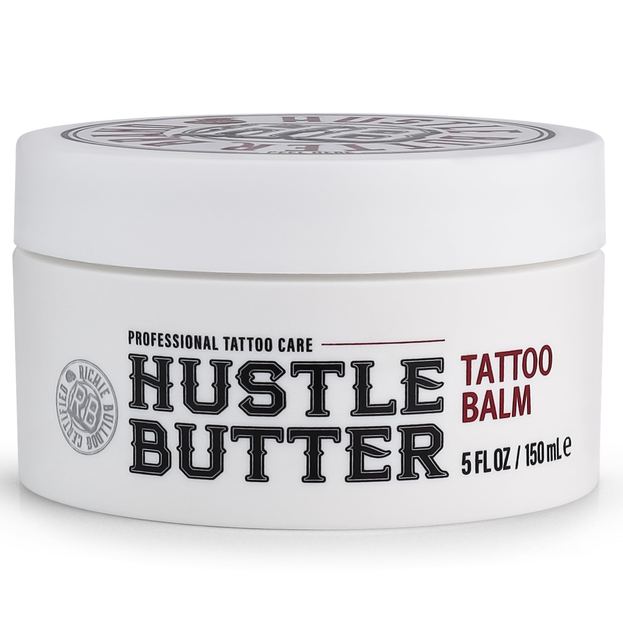 Hustle Butter Deluxe petroleum-free balm cap demonstrating clean formula