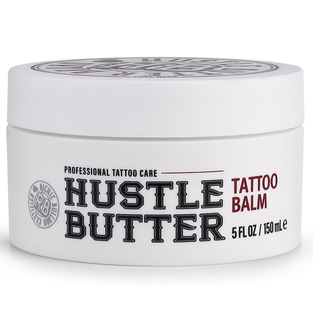 Hustle Butter Deluxe petroleum-free balm cap demonstrating clean formula