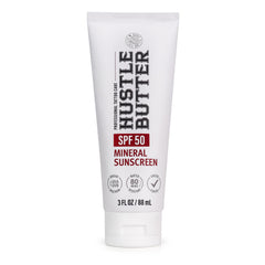 Hustle Butter Deluxe Tattoo Sunscreen bottle pump protects tattoos from UV exposure