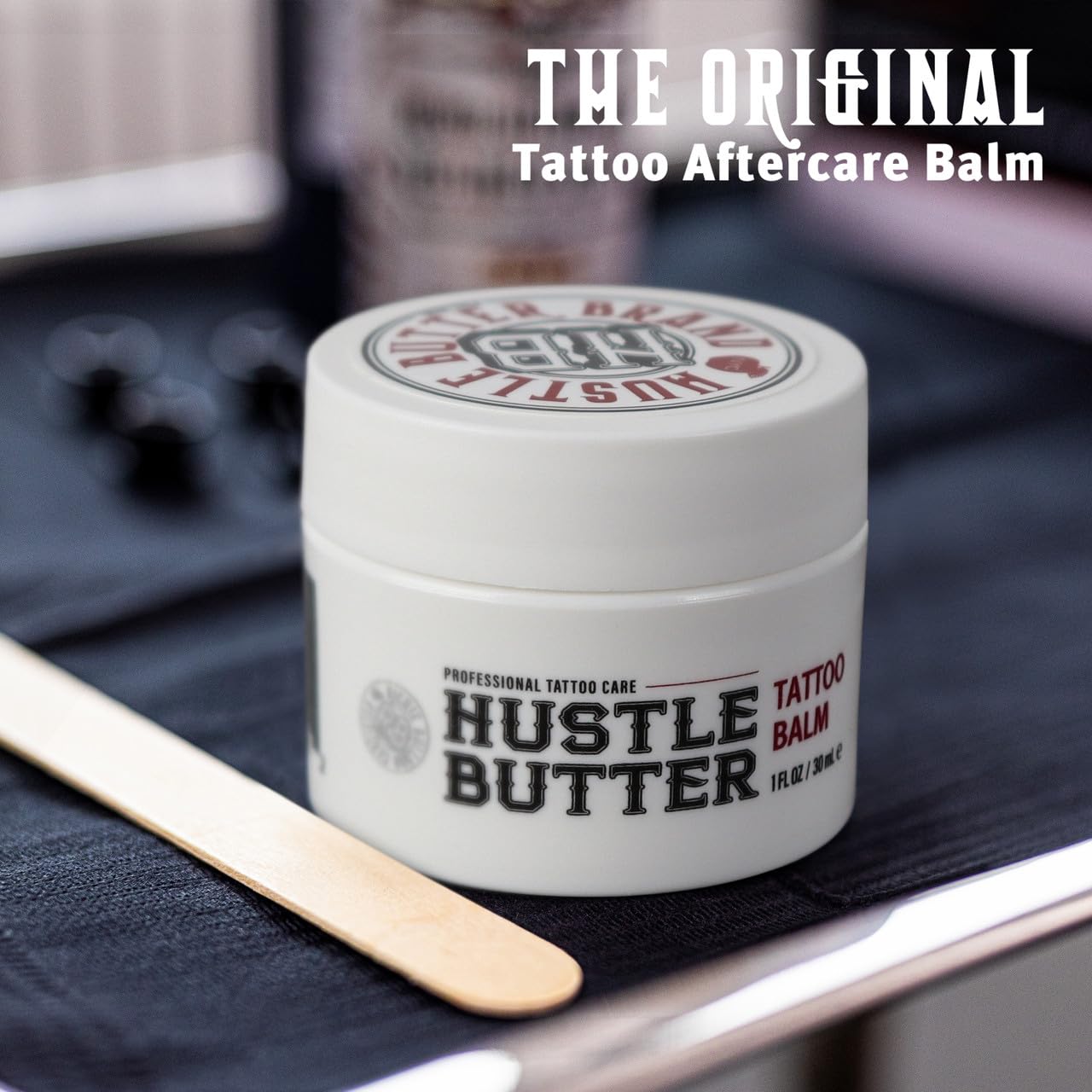 Textura cremosa de Hustle Butter Deluxe lista para aplicar.