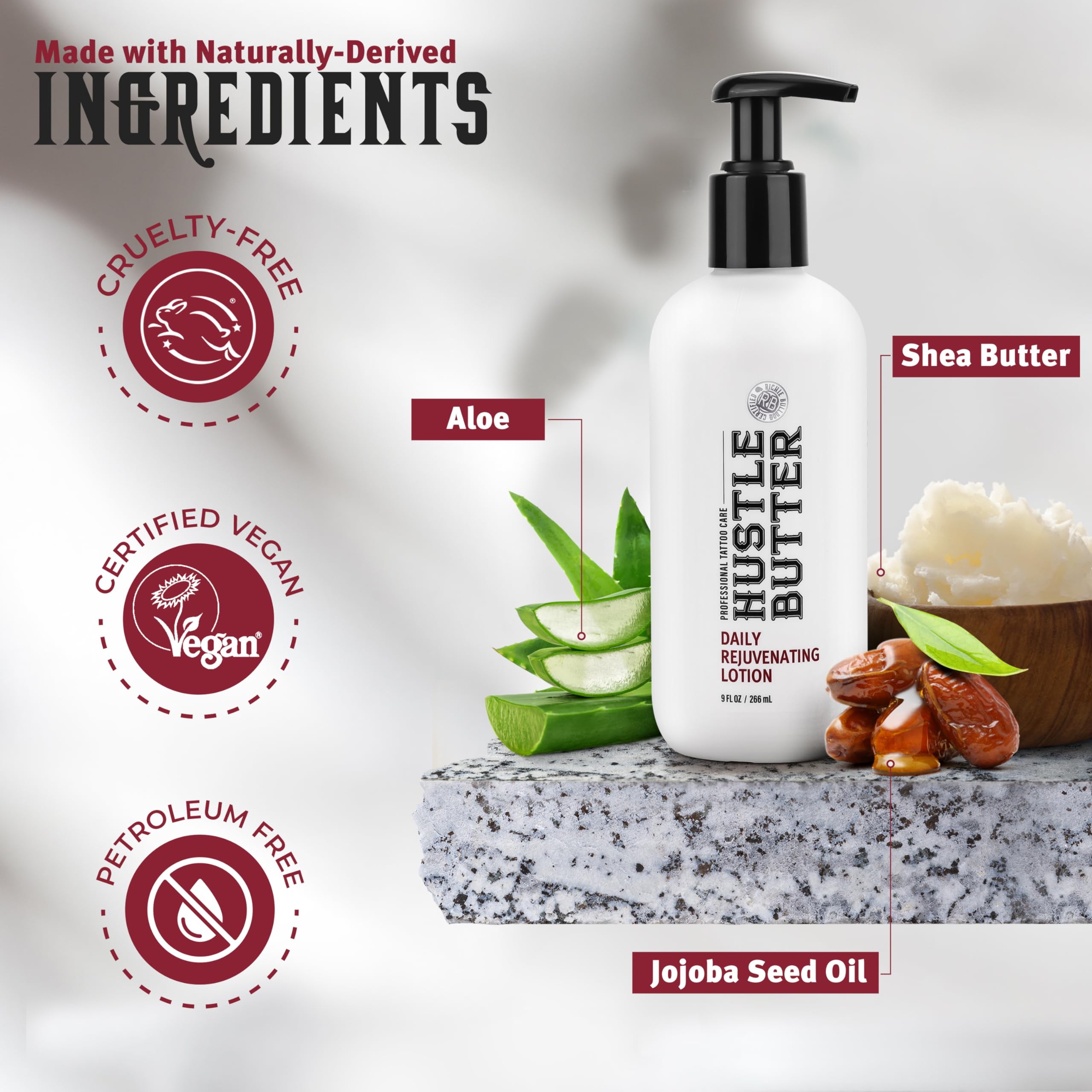 Hustle Butter Deluxe vegan cruelty-free formula nourishes skin with natural botanicals