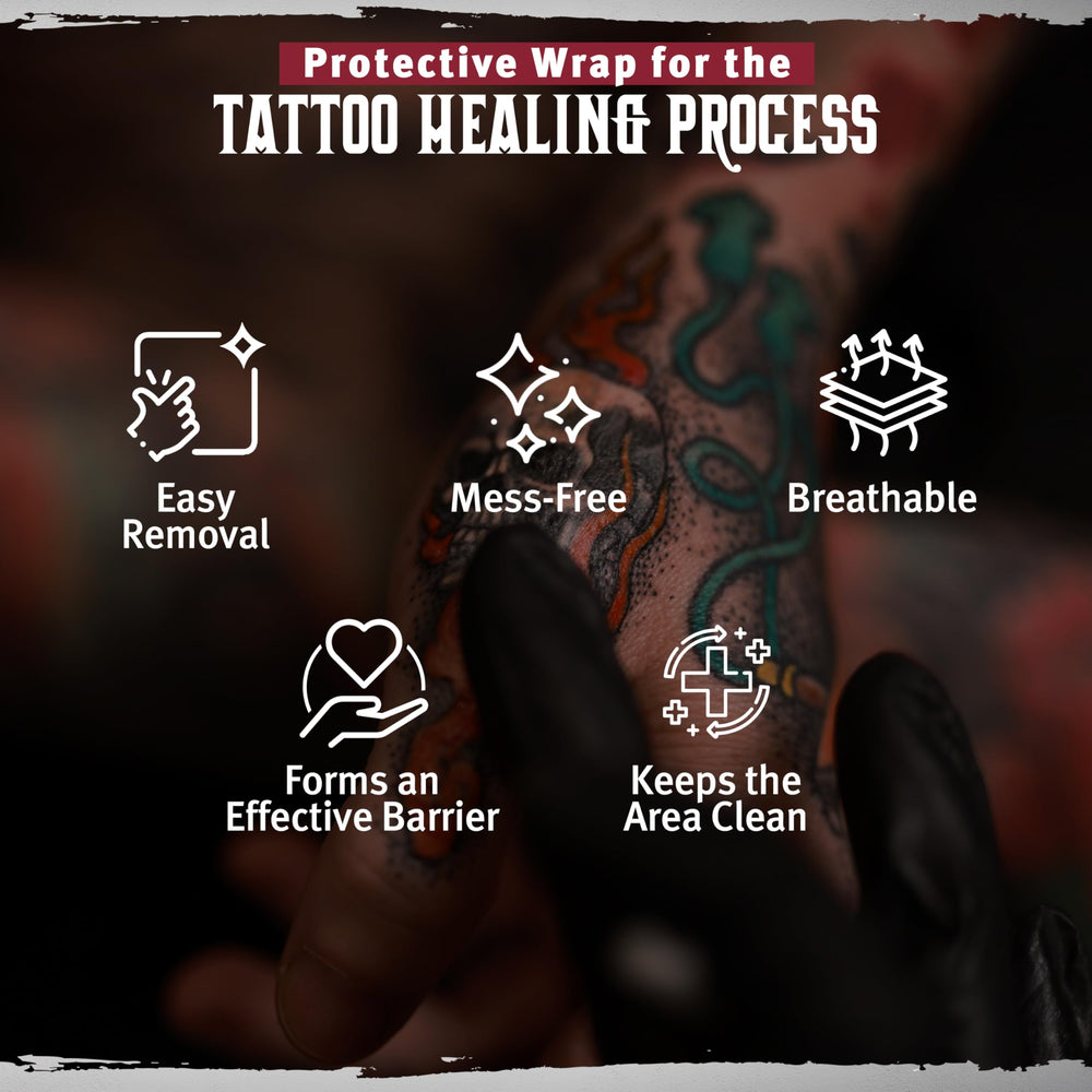 Hustle Butter wrap demonstrates mess-free removal preserving tattoo integrity