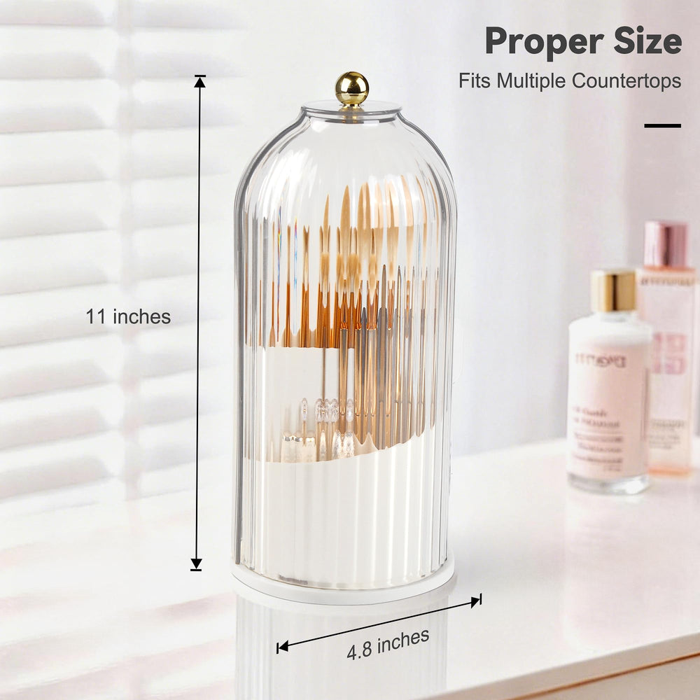 Hvygss dustproof desk organizer doubles as a stylish vanity decor.