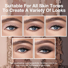 Hxssll Matte Neutral Cool Brown Eyeshadow Palette mocha brown matte swatches add depth and definition