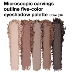 Hxssll Matte Neutral Cool Brown Eyeshadow Palette rose taupe matte swatches enhance blue and green eyes