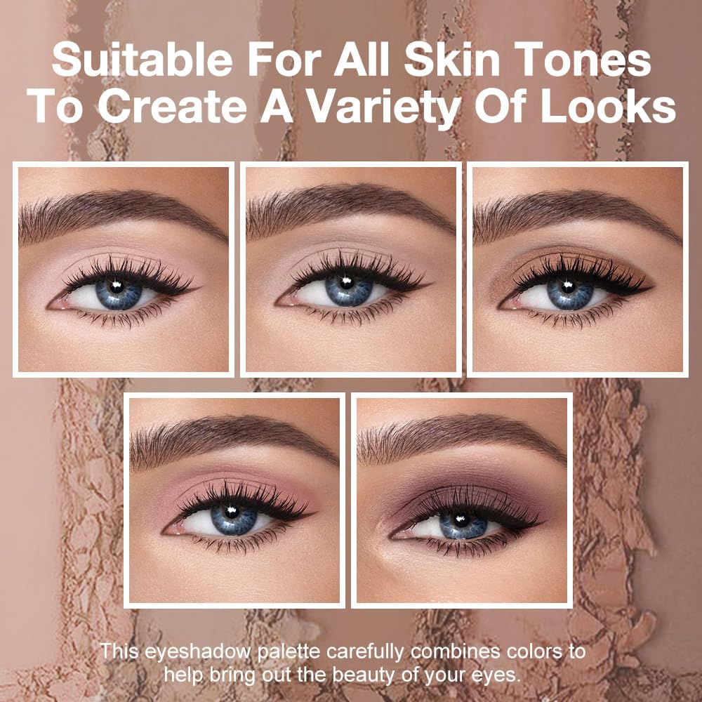 Hxssll Matte Nude Eyeshadow Palette deep mocha brown matte swatches add definition and contrast