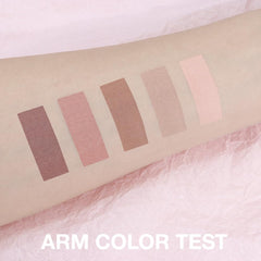 Hxssll Matte Nude Eyeshadow Palette peach rose nude shade swatches brighten eyes for a refreshed appearance
