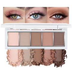 Hxssll Matte Nude Eyeshadow Palette soft peach nude matte swatches for natural daily looks