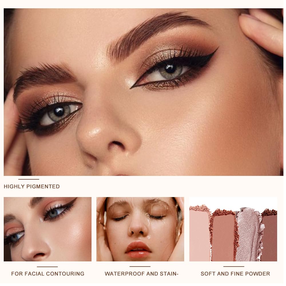 Hxssll soft mocha brown matte swatch for subtle outer-V definition.