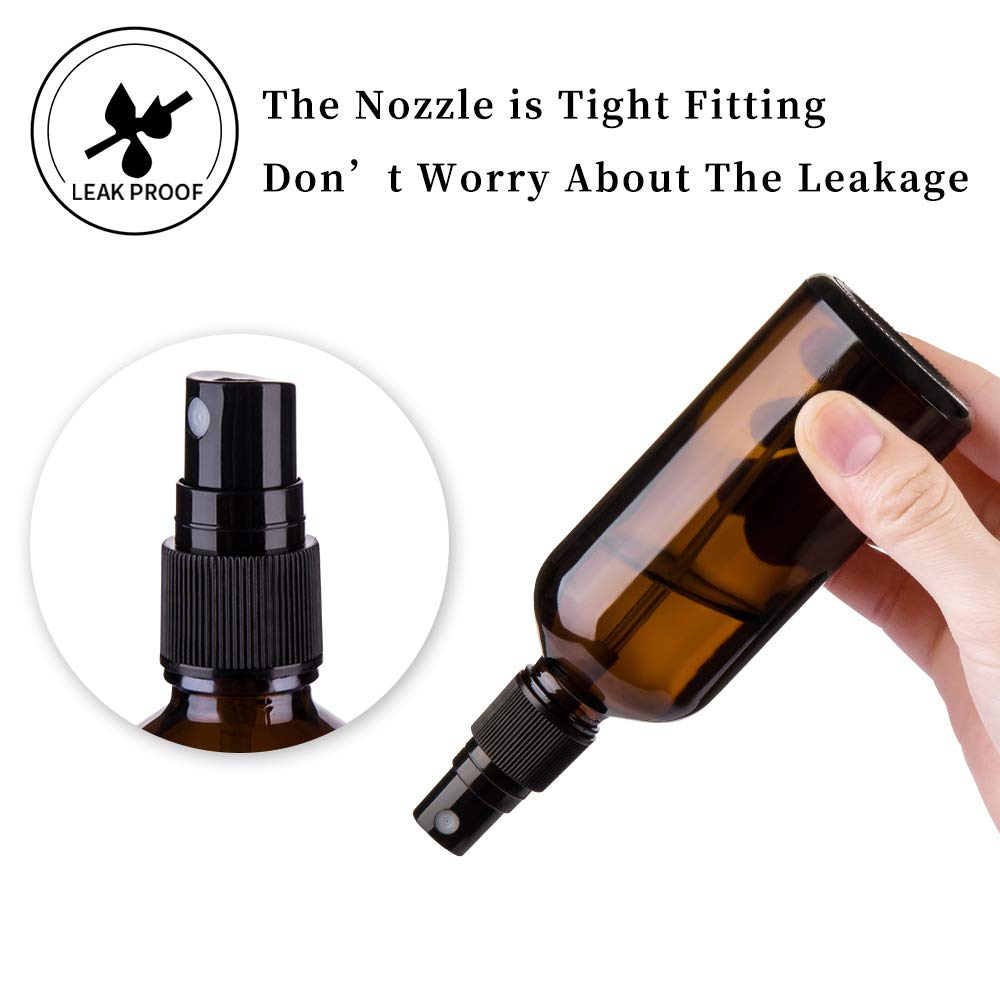 Hydior BPA-free amber glass bottle suitable for toners like witch hazel.
