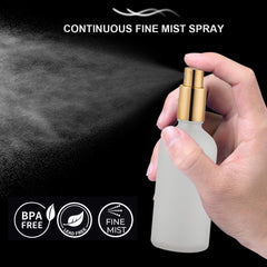 Hydior empty frosted atomizer shows precise mist for DIY blends
