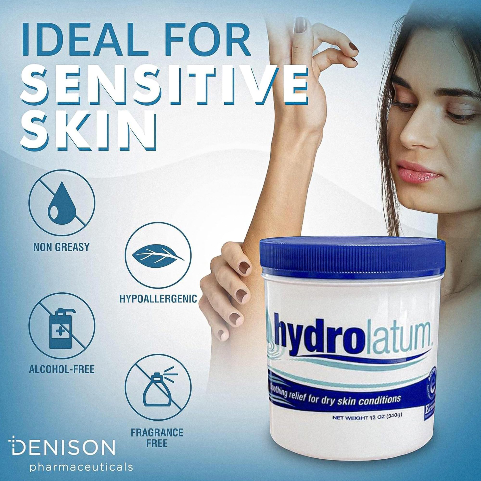 Hydrolatum fragrance-free cream ideal for sensitive skin routines.