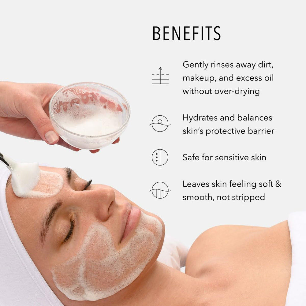 HydroPeptide Cleansing Gel pump bottle demonstrates gentle cleansing without drying