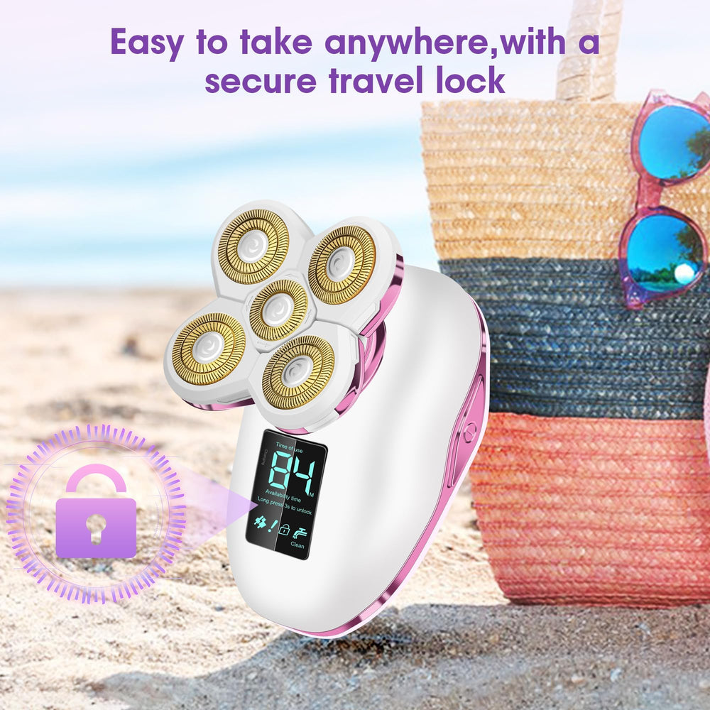 HYEHET LED display shaver shows battery and status at a glance.