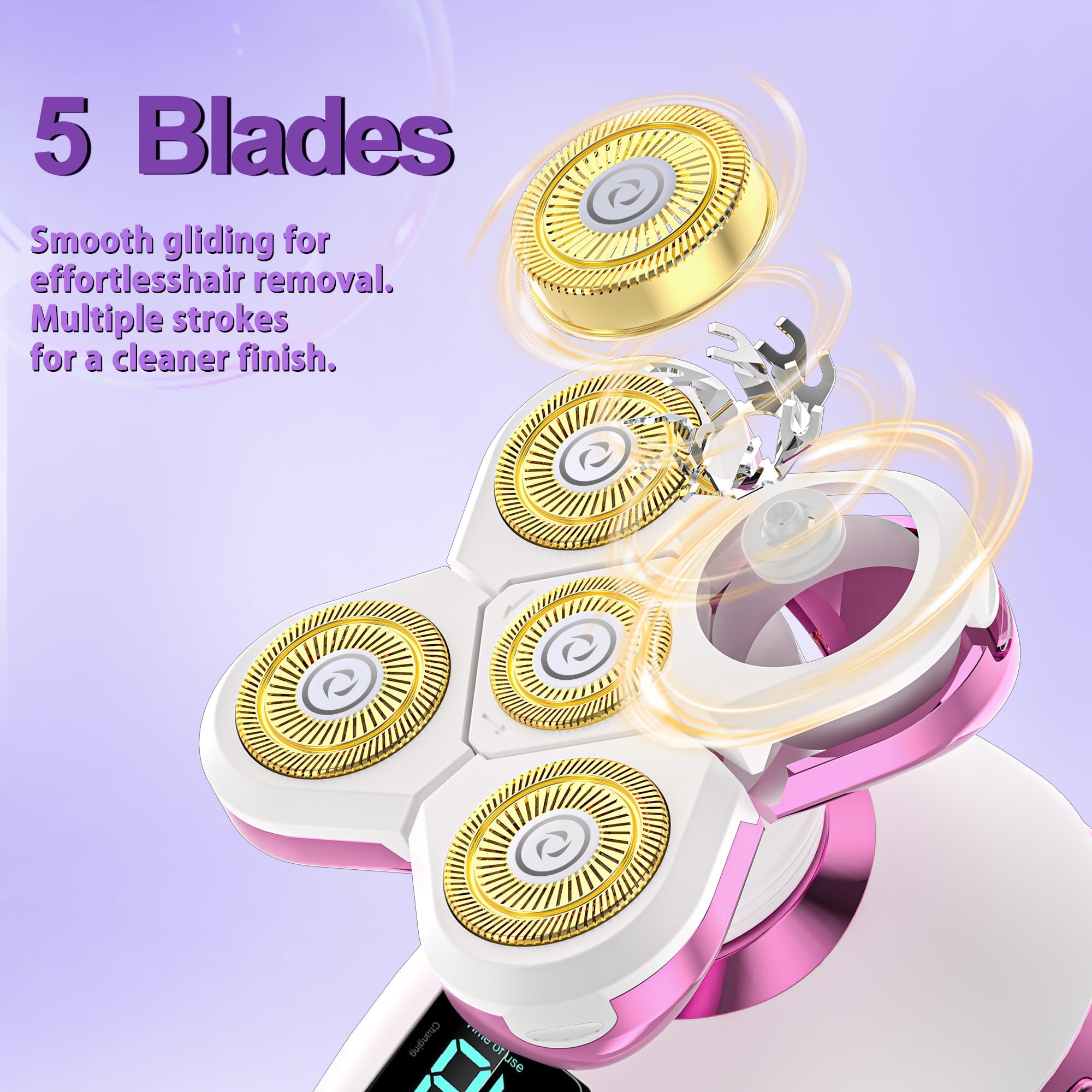 HYEHET USB-C rechargeable travel razor for on-the-go grooming.