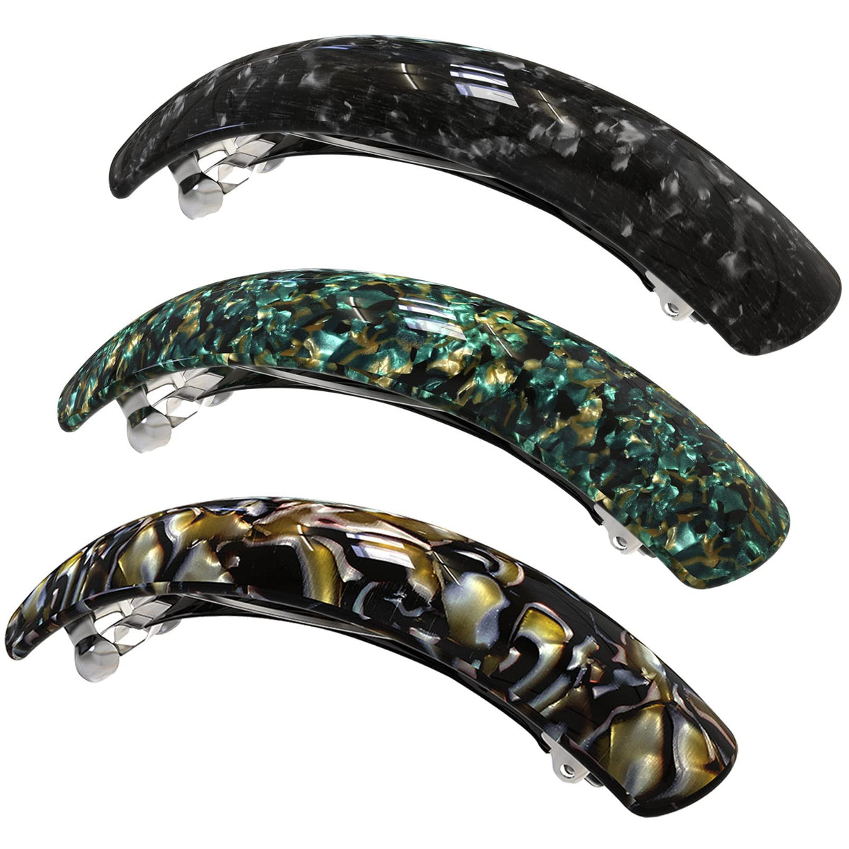 Barrettes francesas HYFEEL en negro para fijar peinado con confianza