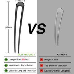 HYFEEL durable metal hair pin close-up in black