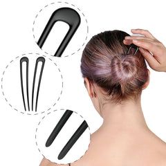 HYFEEL elegant french twist ready hairdo with pin in black