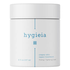 Hygieia crepey skin cream 8oz jar provides deep hydration for smoother skin.