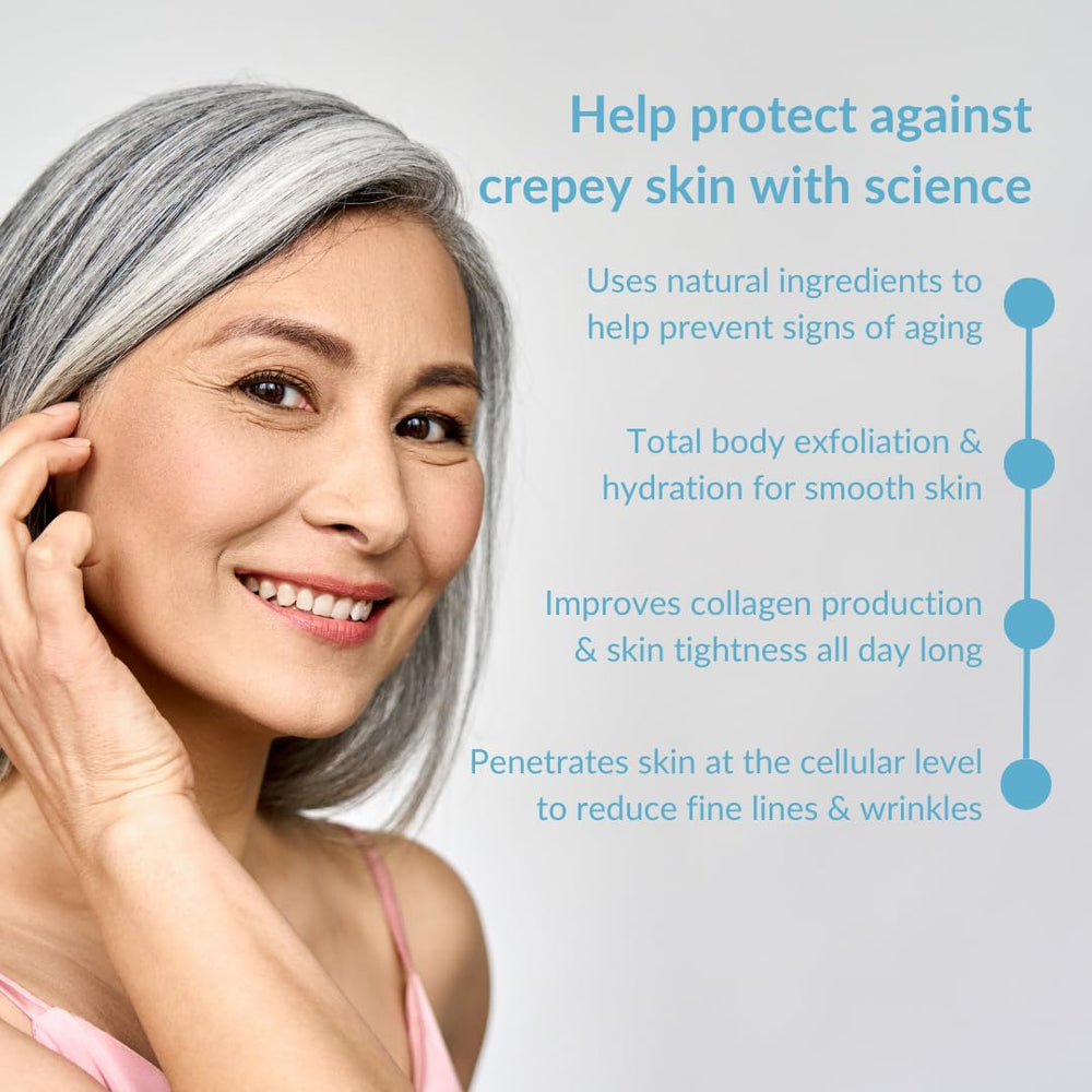 Hygieia crepey skin cream texture swirl highlights luxurious moisturizing experience.