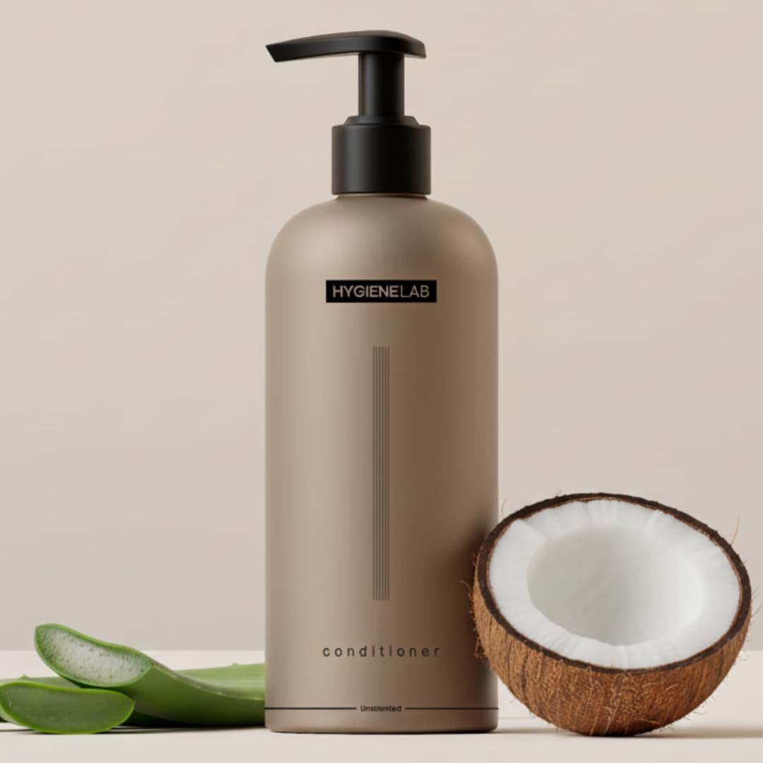HygieneLab Conditioner for Men unscented bottle with lightweight hydration