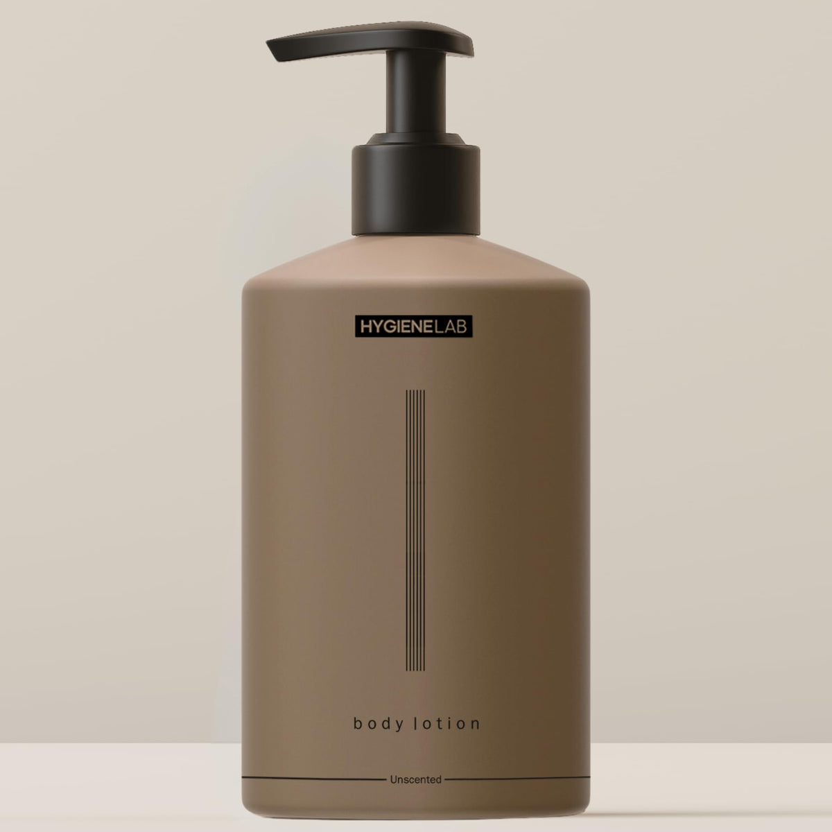 HygieneLab Men’s Body Lotion unscented bottle for ultra-hydration in daily care.
