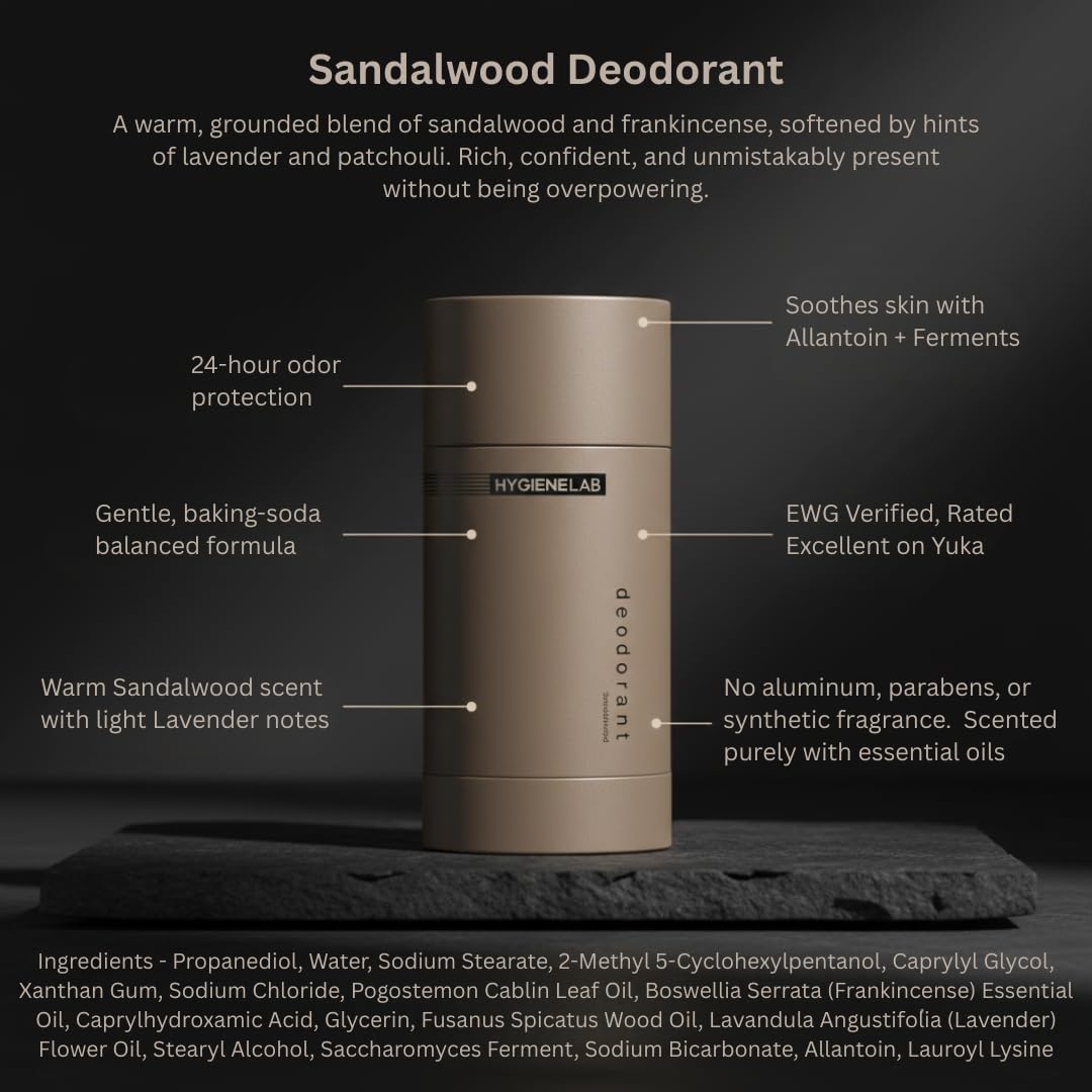 EWG Verified badge on HygieneLab deodorant label