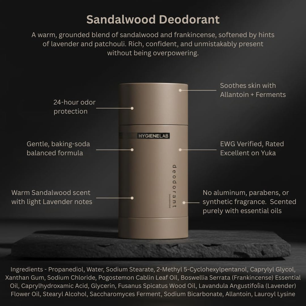 EWG Verified badge on HygieneLab deodorant label