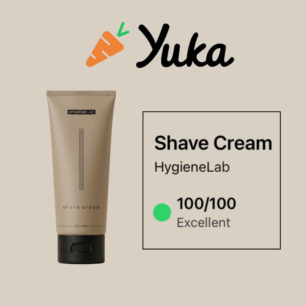 HygieneLab shaving cream applied on skin for a comfortable shave