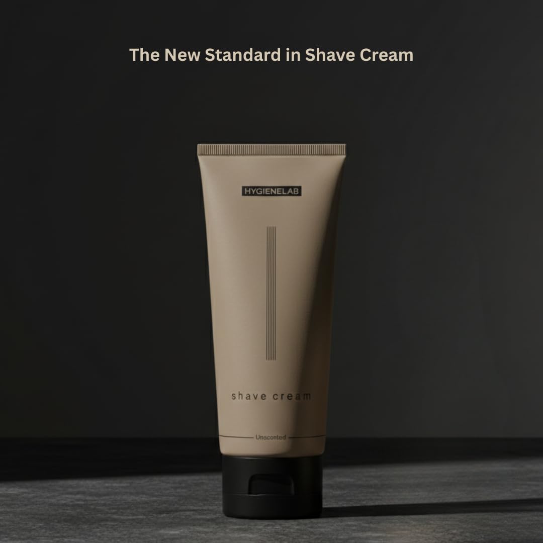 HygieneLab shaving cream ingredients with aloe vera and shea butter