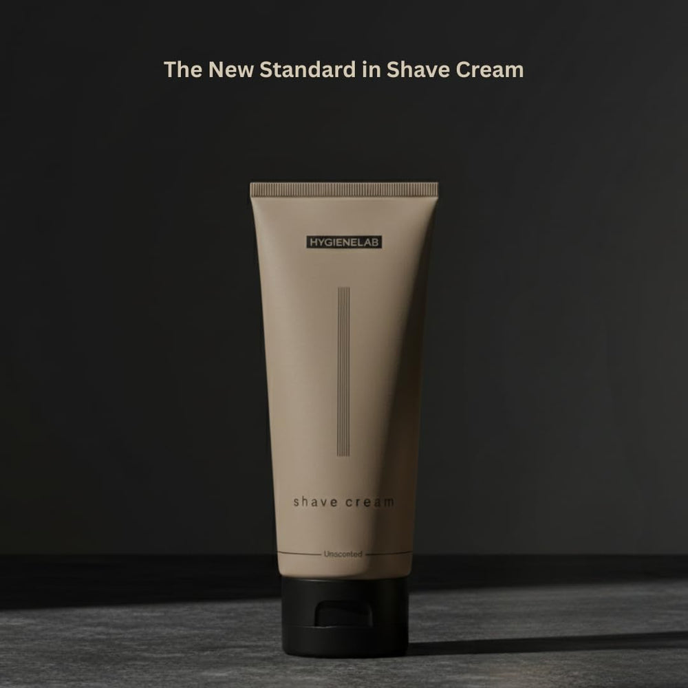 HygieneLab shaving cream ingredients with aloe vera and shea butter